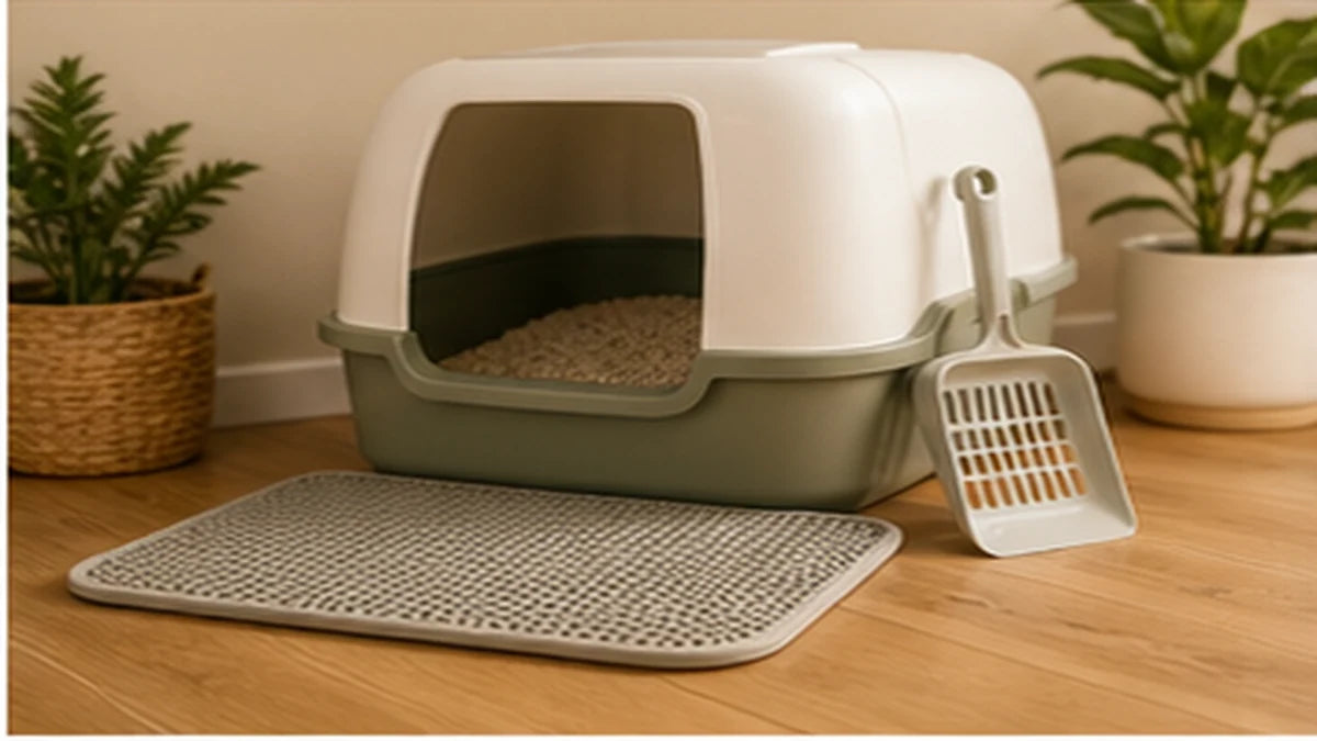 Cat litter and toileting category scene