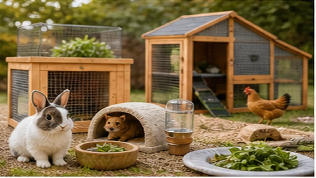 Small animals and backyard pets category scene